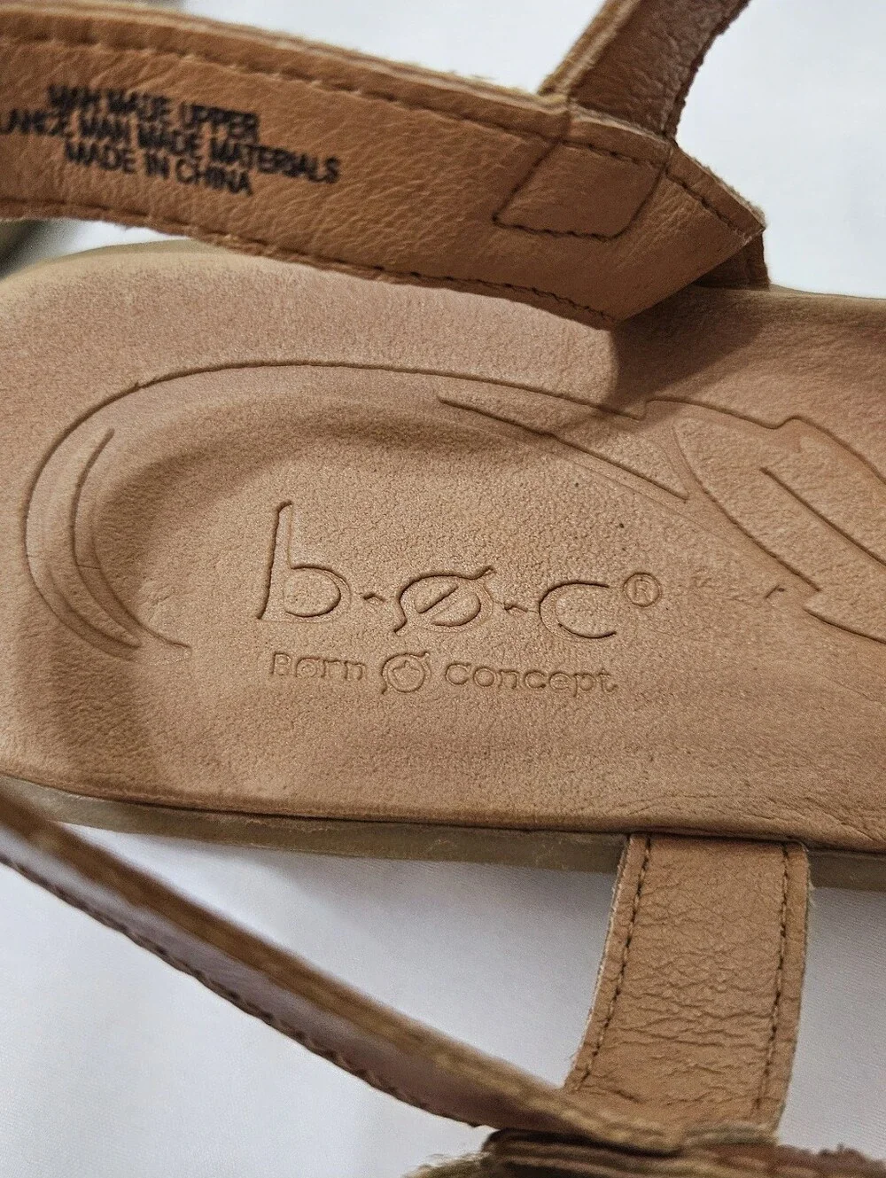 Born boc Women's Brown Sling Back Strappy Flat Sandals Size 11